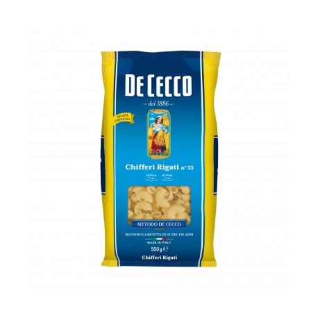 PASTA SEMOLA 500gr 33 CHIFFERI RIGATI