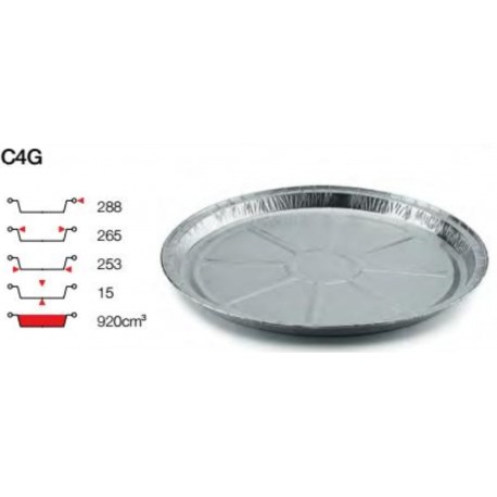 CONTENITORI ALLUMINIO ROTONDI 30cm C4G BASSI