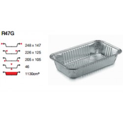 CONTENITORI ALLUMINIO 3 porz R47G 100pz